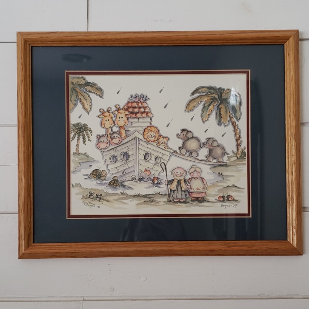 Framed print by Betty Sills of baby Noah's Ark